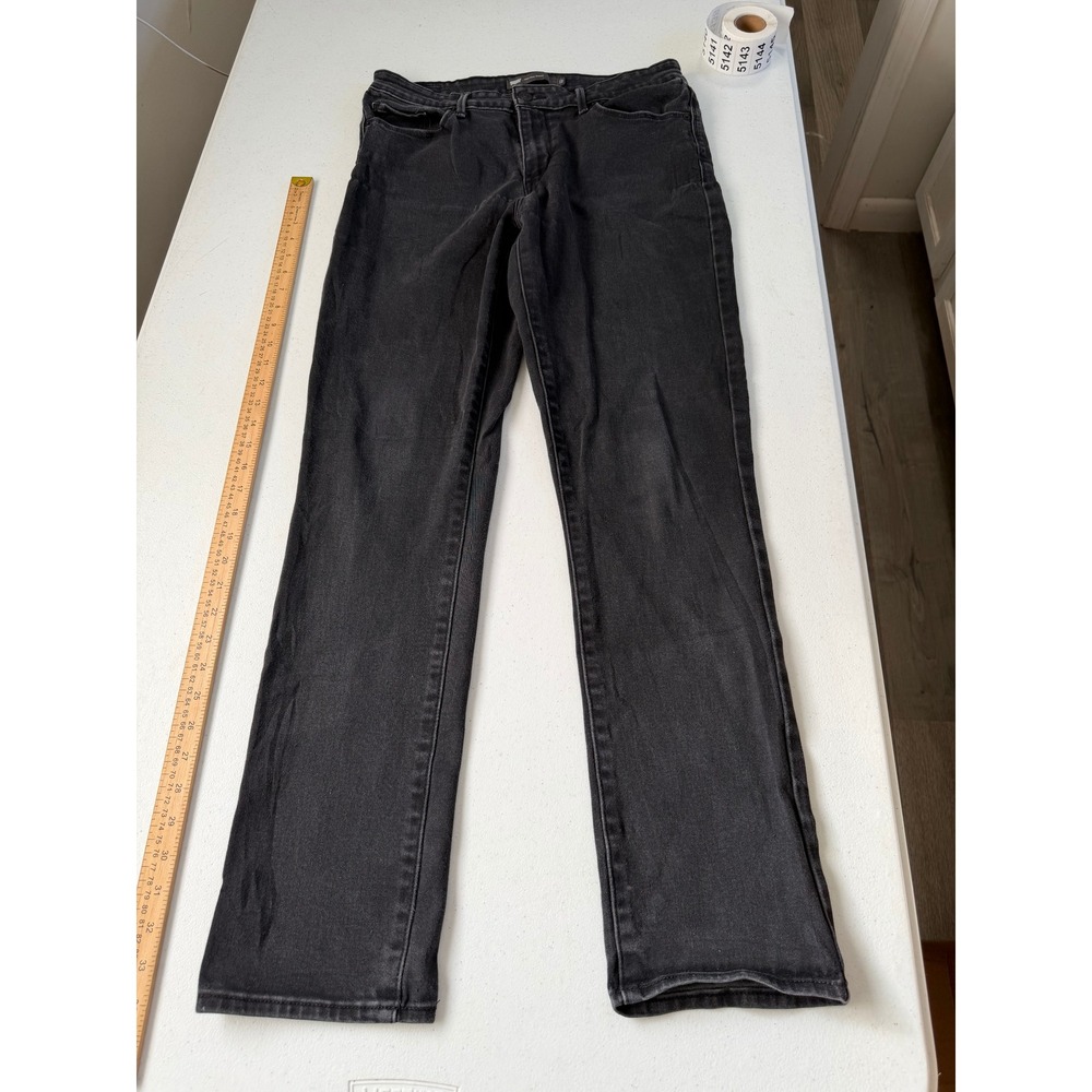 Levis Mid Rise Skinny Jeans Womens‎ 12 Washed Black Denim Stretch Pants